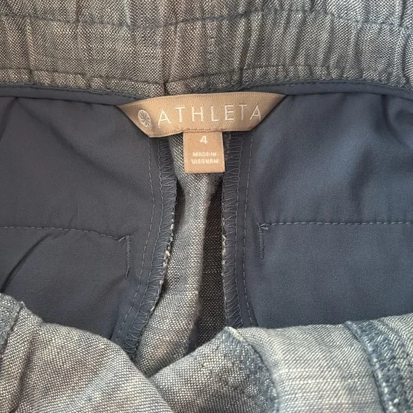 Athleta Blue Cabo Linen Shorts - Picture 2 of 3